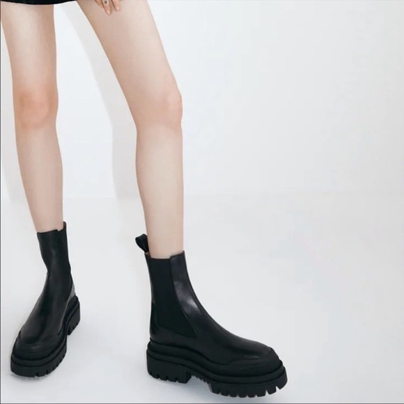 Zara Lug Sole Boots - Picture 1 of 5